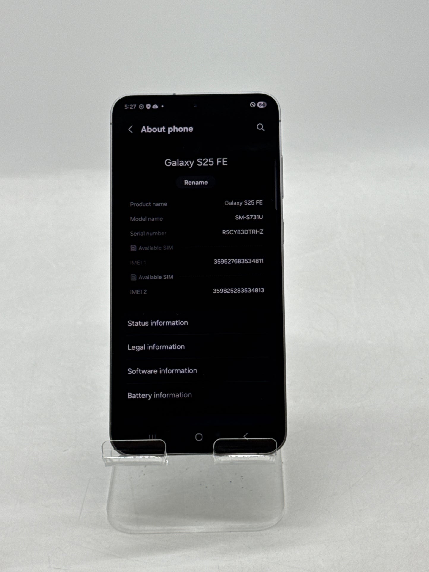 AT&T Samsung Galaxy S25 FE 6.7" SM-S731U 128GB 8GB RAM Jet black