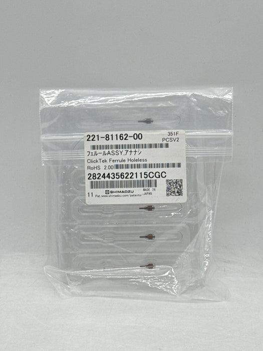 New Shimadzu 221-81162-00 ClickTec ferrule holeless