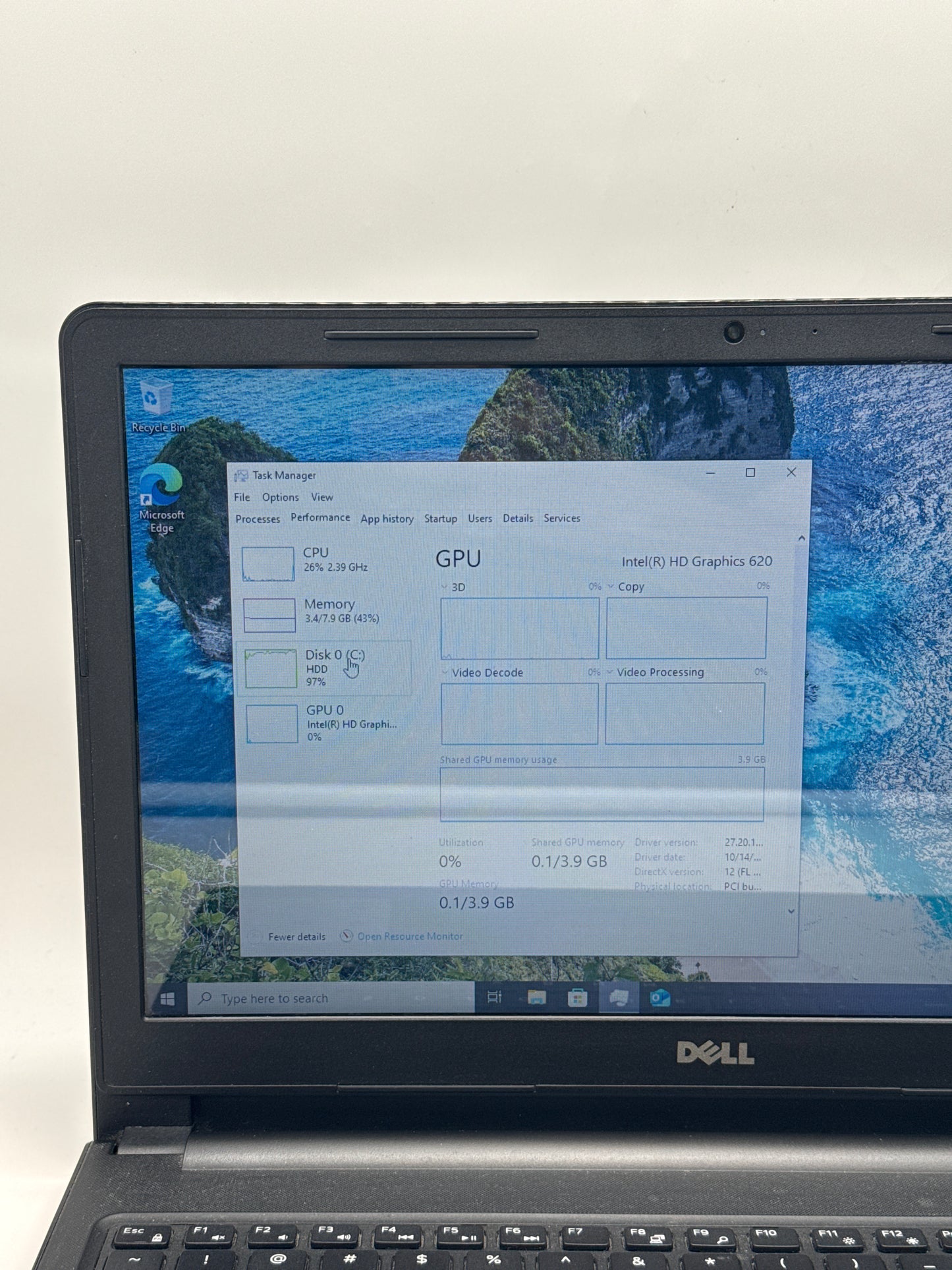 Dell Inspiron 15 3000 Series 15.6” i3 7th Gen 8GB RAM 1TB HDD - Used