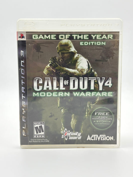 Call of Duty 4: Modern Warfare GOTY Sony PlayStation 3 PS3 Game Free Shipping