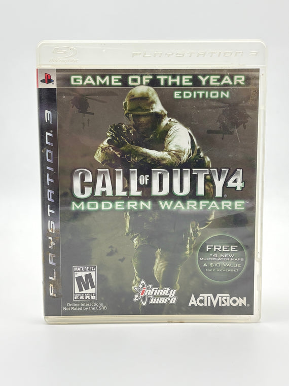 Call of Duty 4: Modern Warfare GOTY Sony PlayStation 3 PS3 Game Free Shipping