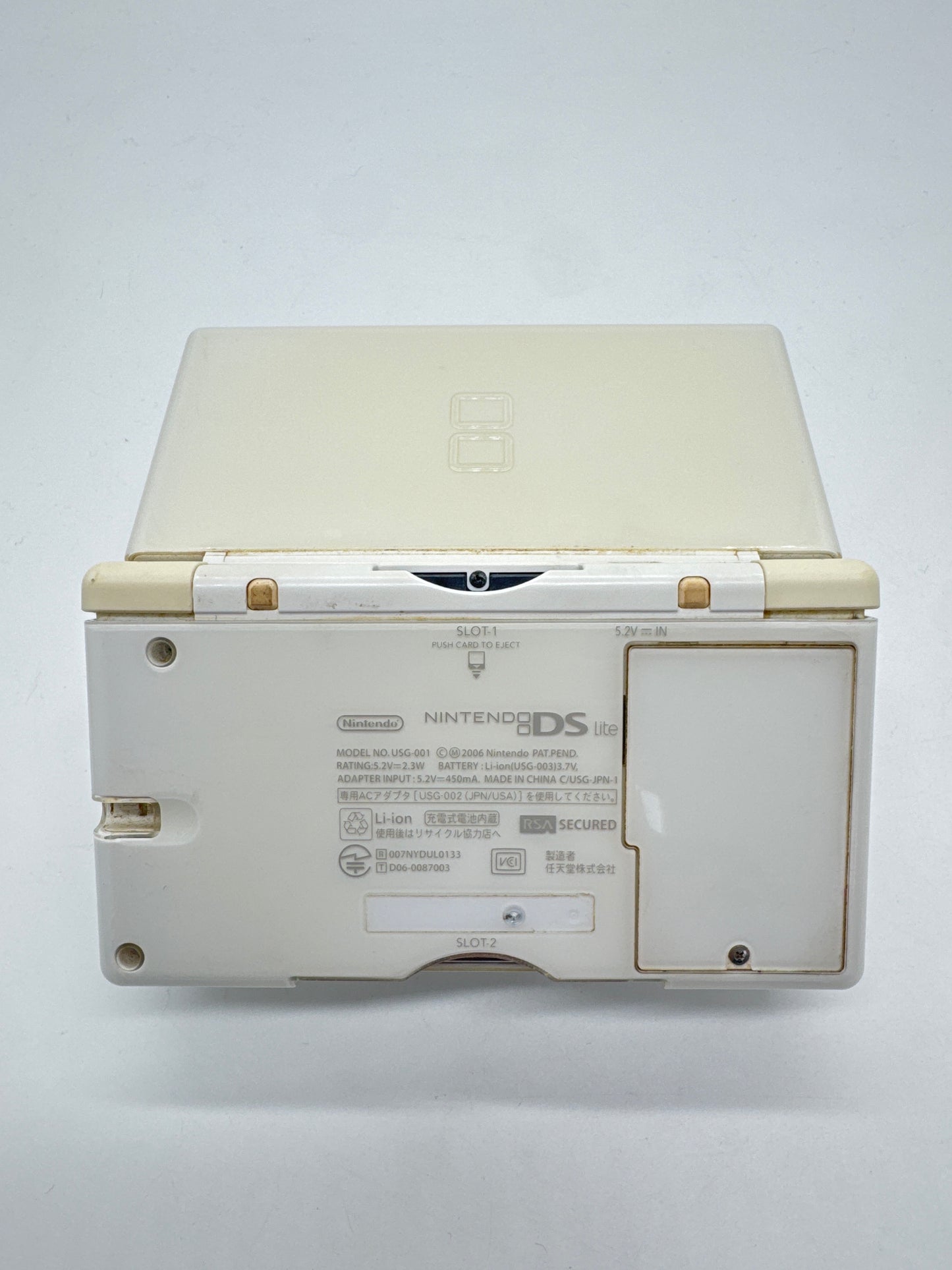 Nintendo DS Lite USG-001 Polar White Console #43 Loose Hinge