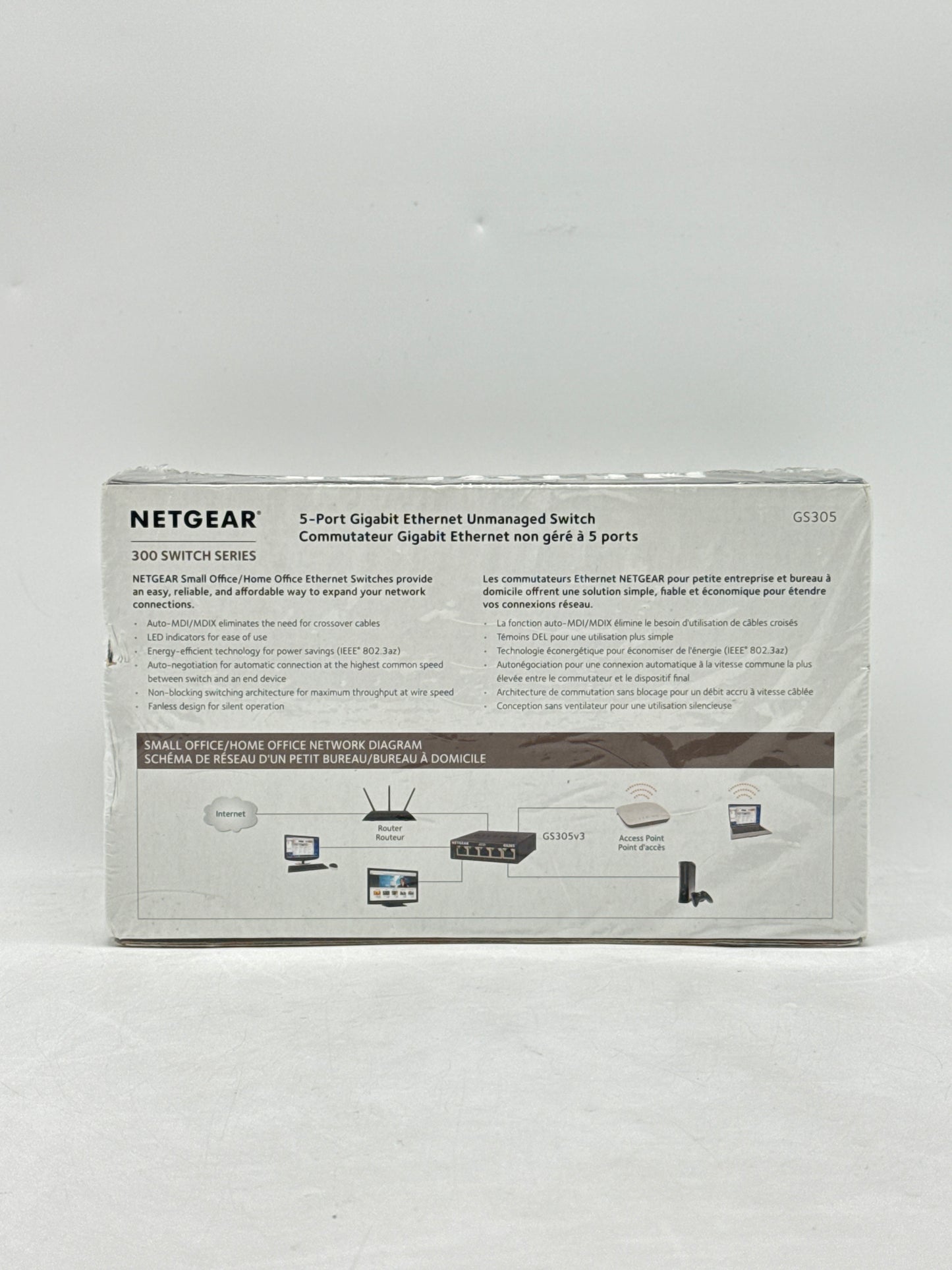 New Netgear GS305-300PAS 5 Port Gigabit Ethernet Unmanaged Switch