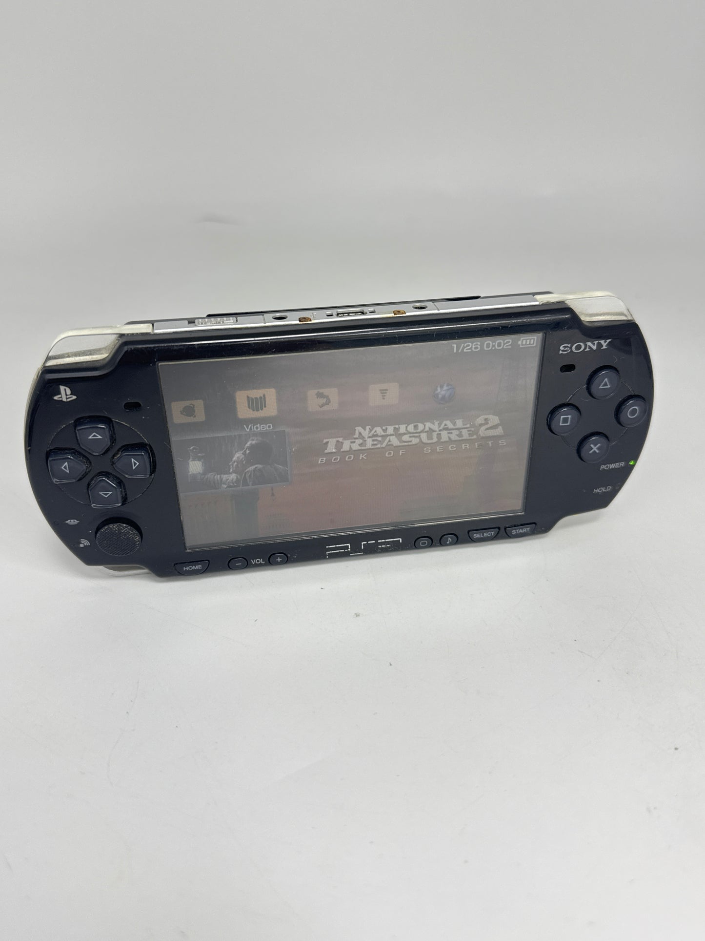 Sony PSP-2000 Black Console #312 w/Battery No Lid No Charger BAD BOTTOM BUTTONS AS IS