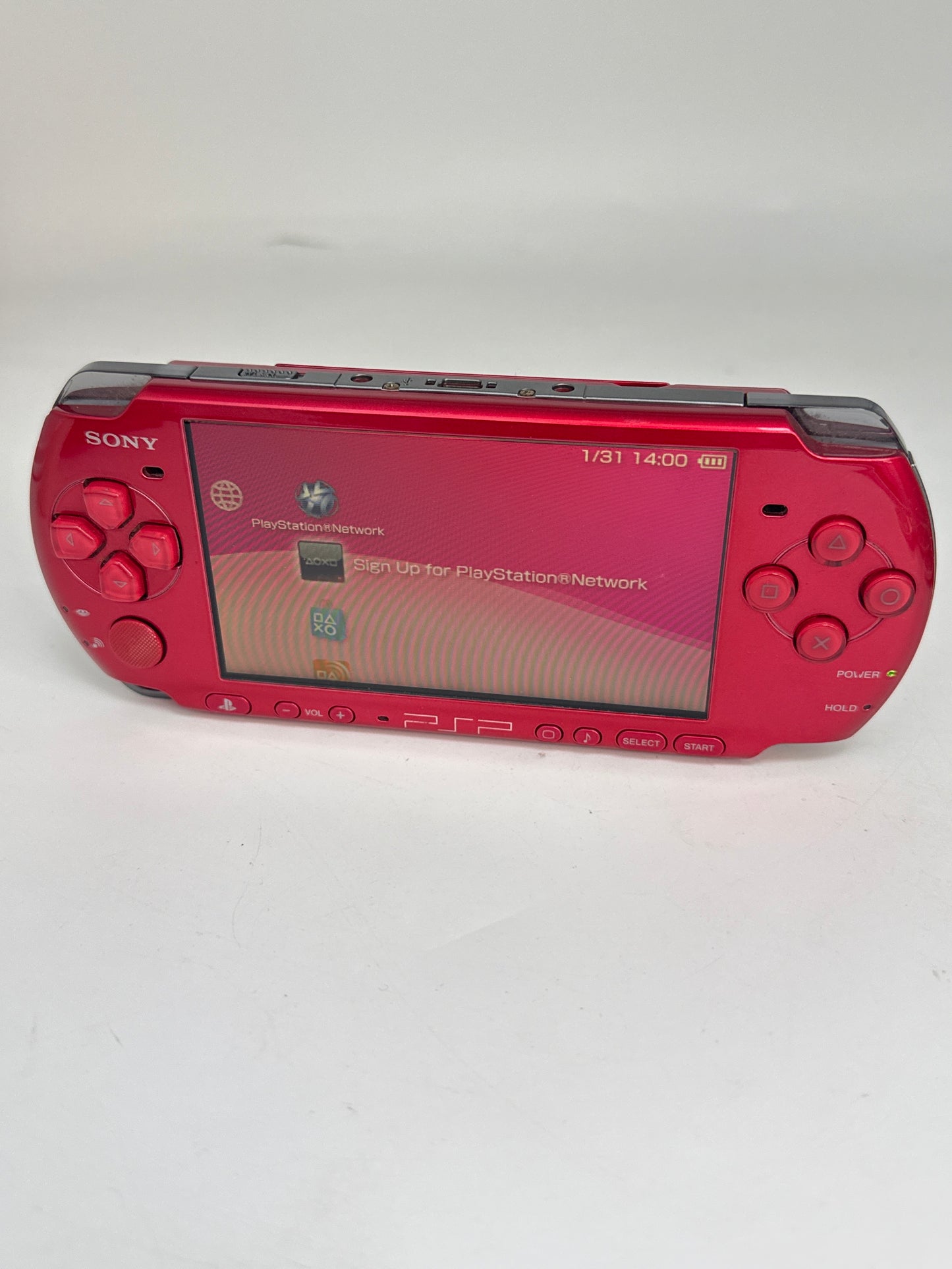 Sony PSP-3000 Red Console #57 w/ 2400mAh Battery & Charger