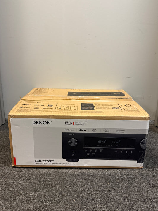 Denon AVR-S570BT 8K Video & Surround Sound 5.2 Ch. Receiver - New
