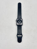 Apple Watch Series 3 GPS A1859 2017 Large Black Silver Leather Band image 4