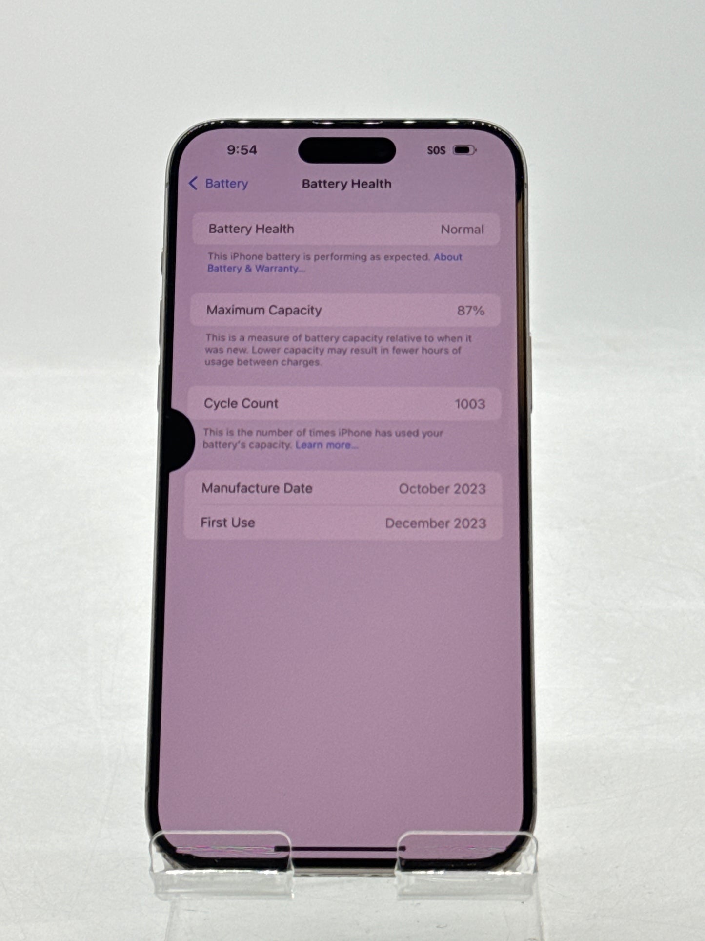 Unlocked Apple iPhone 15 Pro Max A2849 1TB Natural Titanium - Cracked Read!