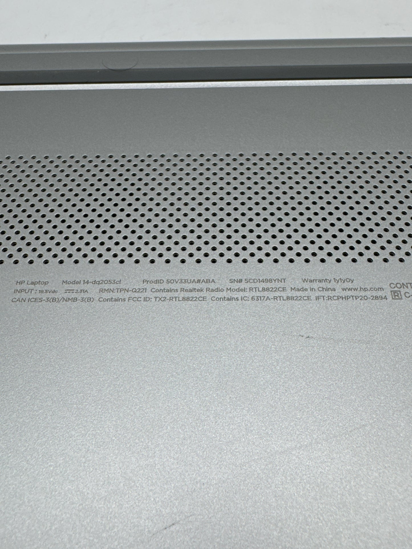 HP 14-DQ2053CL 14" Core i3-1125G4 @2.00GHz 8GB RAM 256GB Silver Laptop