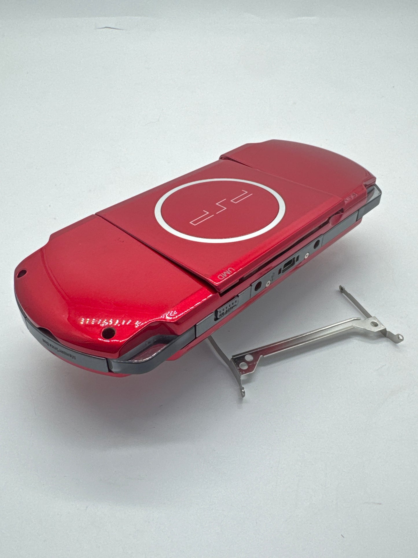 Sony PSP-3000 Red Console w/ 2400mAh Battery #105 Broken Disc Drive READ AS IS