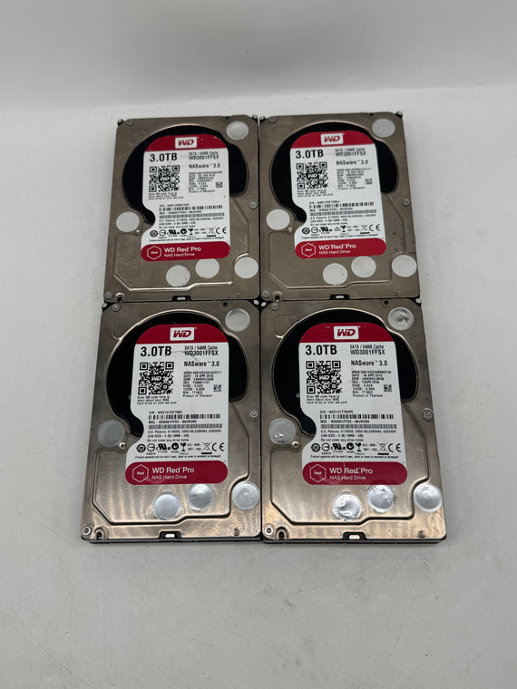 Lot of 5 WD Red Pro WD3001FFSX-68JNUN0 3TB 3.5" SATA NAS Hard Drive