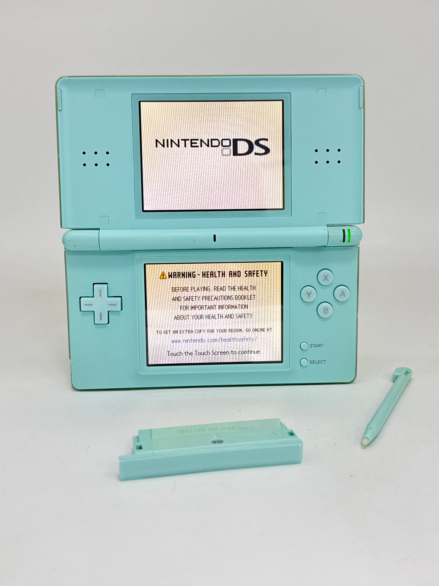 Nintendo DS Lite USG-001 Ice Blue Console #59 Loose Hinge As Is