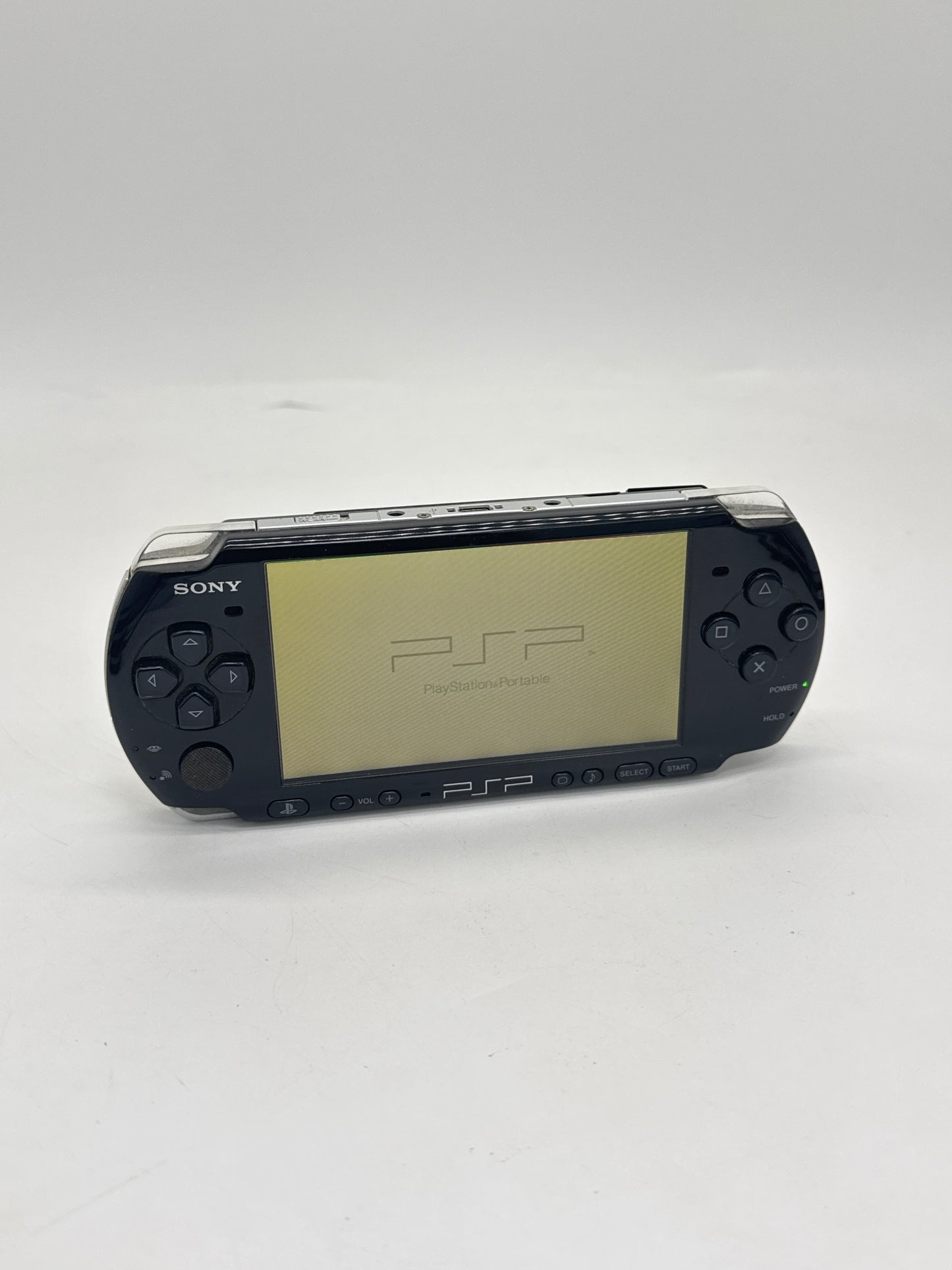 PlayStation Portable PSP-3000 Piano Black Console #667 - Loose Back Lid - Yellow Tint