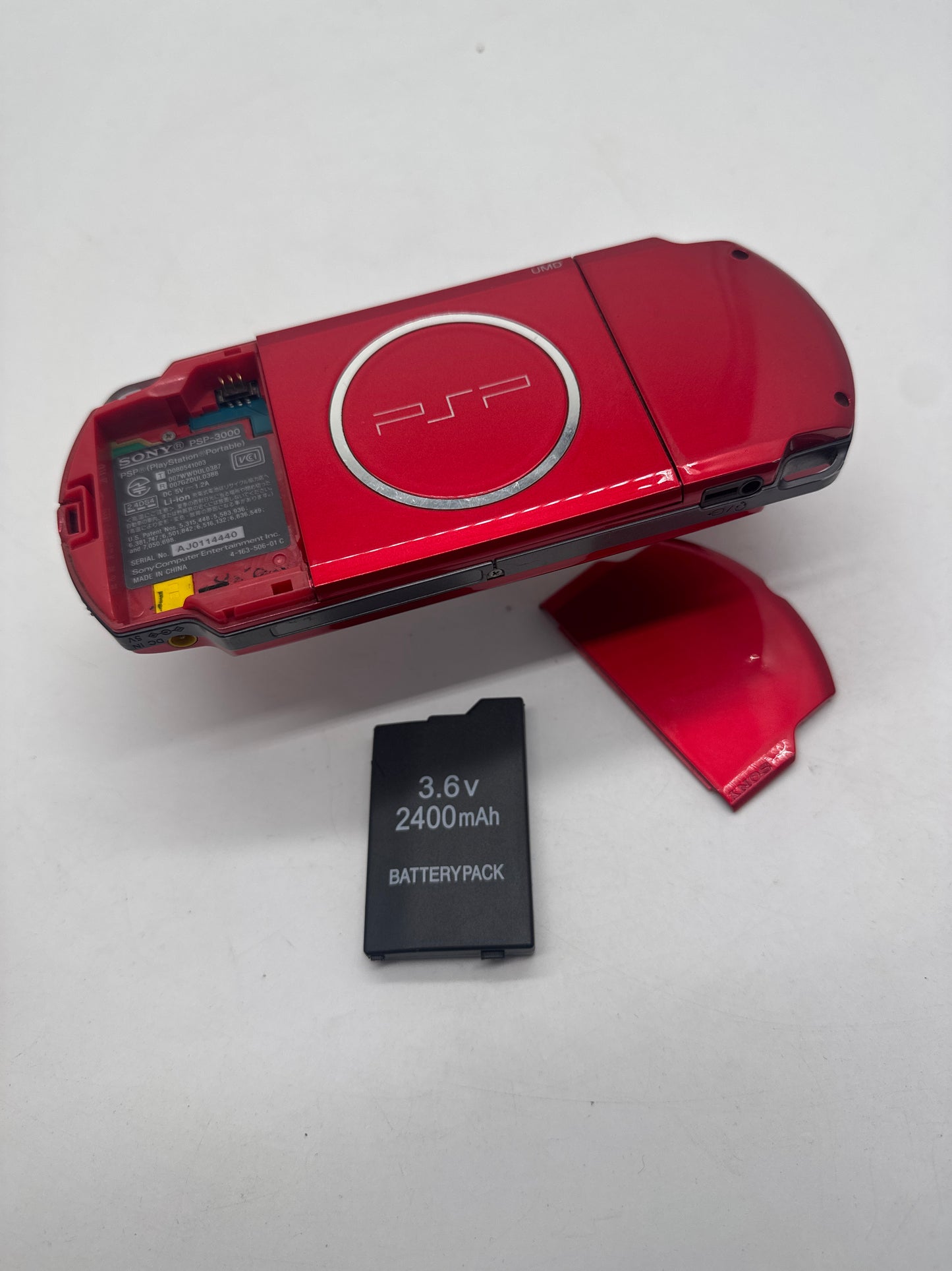 Sony PlayStation Portable PSP-3000 Red Console #365 w/2400mAh Battery & Charger