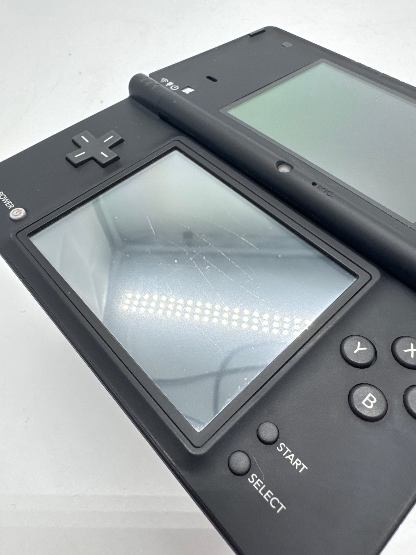 Nintendo DSi TWL-001(USA) Black Console Only #357 Spots on Top Display AS IS