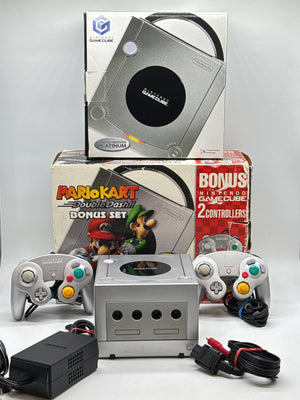 Nintendo GameCube Platinum DOL-001 Bundle 2 Controller Box No Game