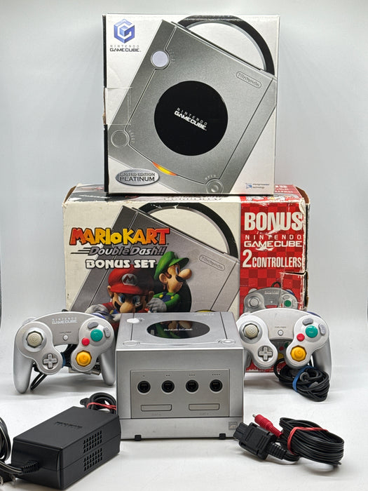 Nintendo GameCube Platinum DOL-001 Bundle 2 Controller Box No Game