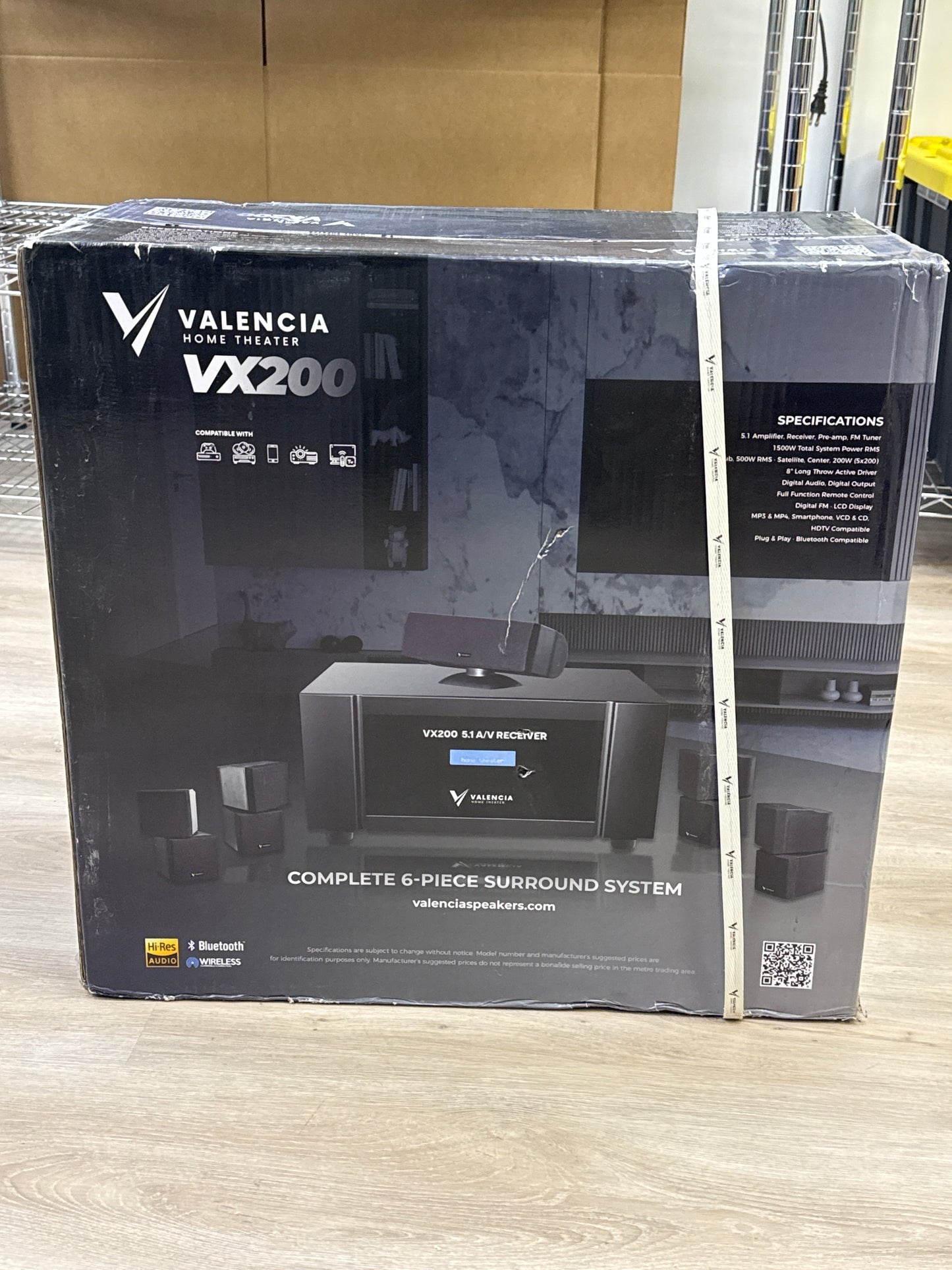 Valencia Home Theater VX200 6-Piece Surround Sound System FACTORY SEALED