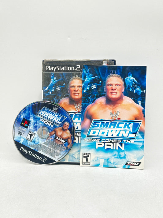 Playstation 2 WWE Smackdown Here Comes the Pain Video Game with Box - Used