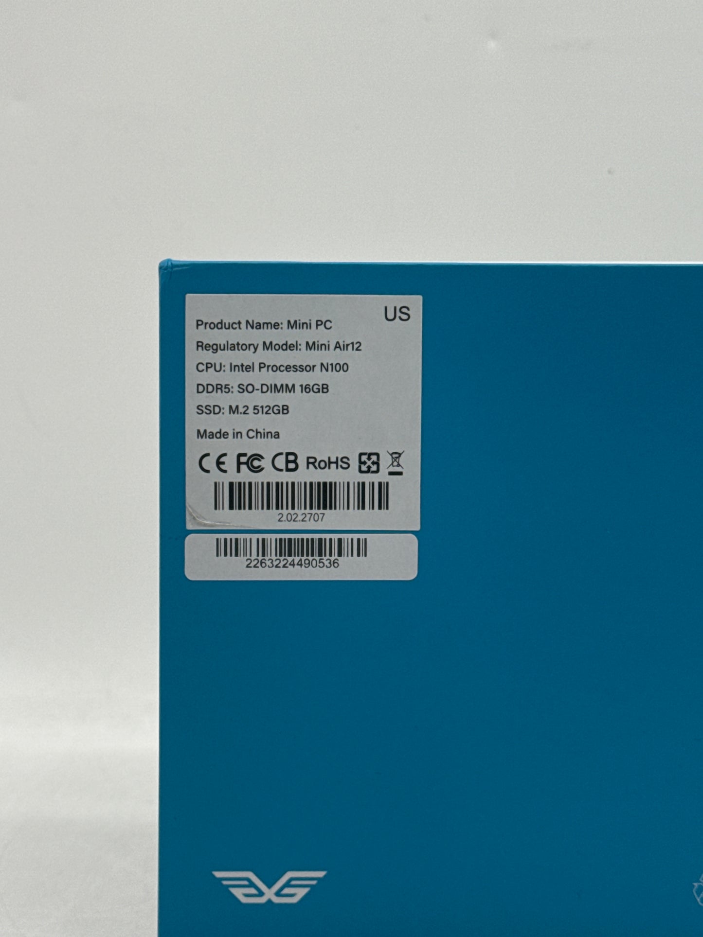GEEKOM Air12 Mini PC Intel Processor N100 16GB RAM DDR5 512GB SSD - New in Box