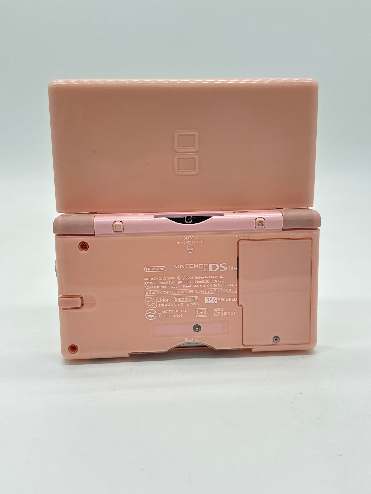 Nintendo DS Lite USG-001 Pink Console #62 w/ Stylus & No Charger