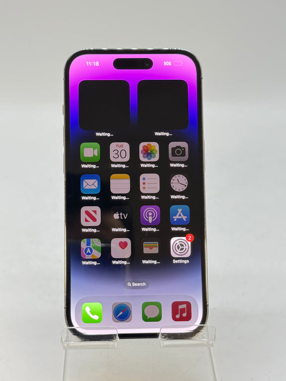 Unlocked Apple iPhone 14 Pro A2650 128GB Deep Purple - Service Battery 77%