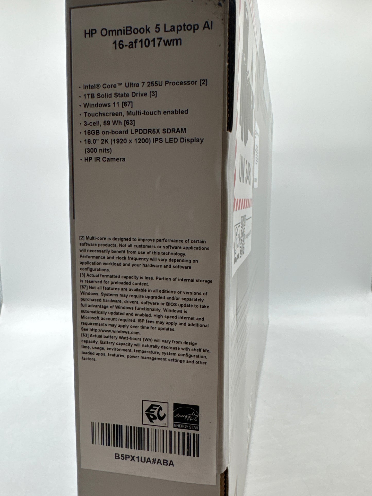 New HP OmniBook 5 Laptop AI 16" 2K Touch Intel Core Ultra 7 255U 16GB RAM 1TB SSD