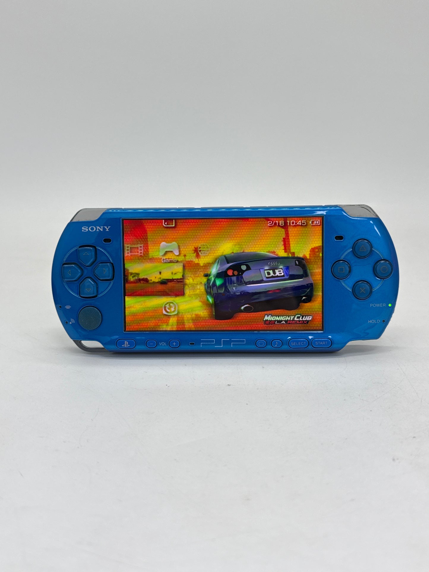 Sony PlayStation PSP-3000 Blue Console Only #374 No Battery No Back Lid READ AS IS