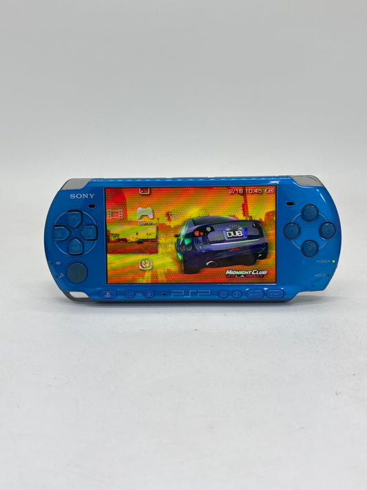 Sony PlayStation PSP-3000 Blue Console Only #374 No Battery No Back Lid READ AS IS