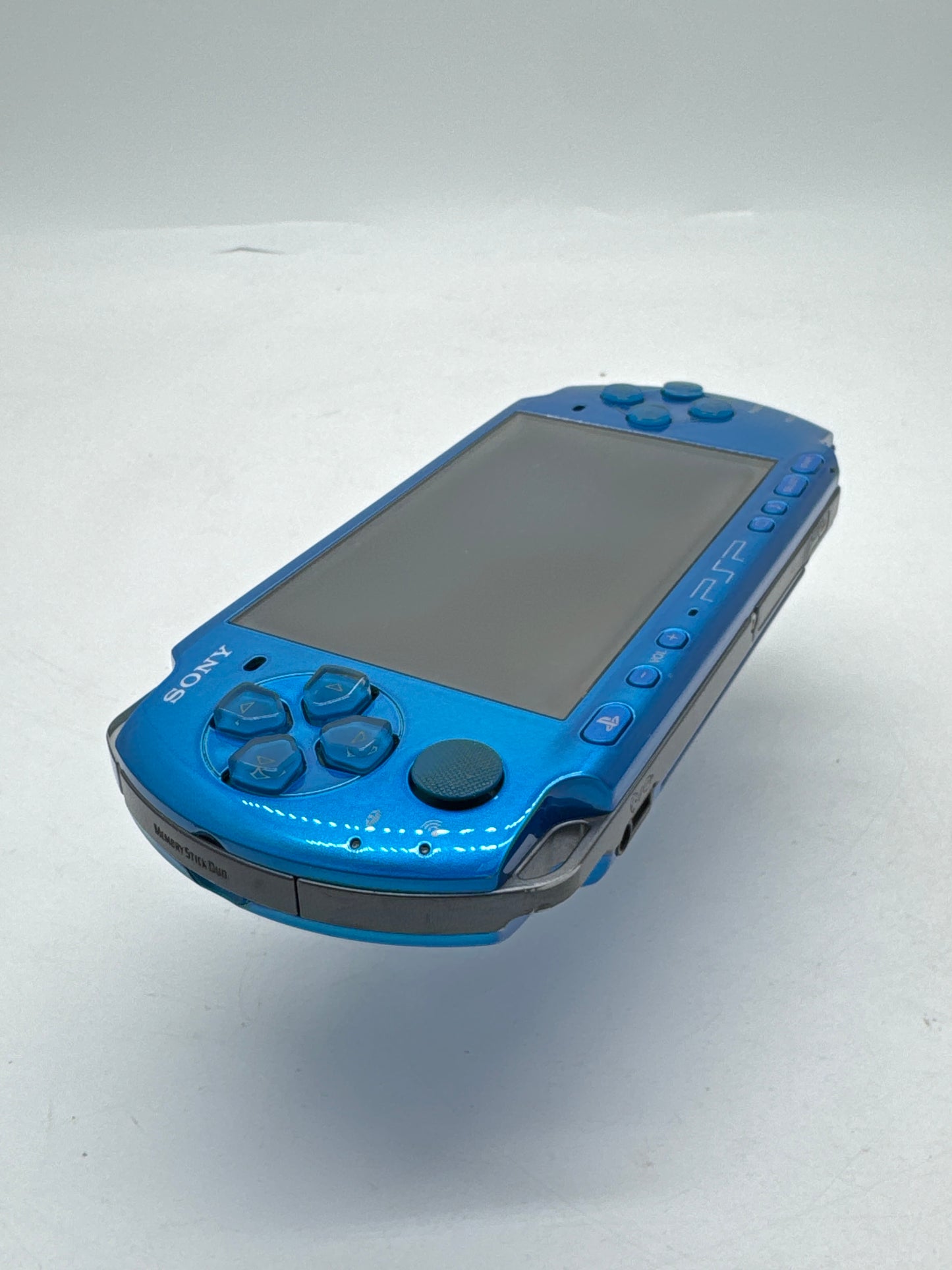Sony PlayStation PSP-3000 Blue Console Only #374 No Battery No Back Lid READ AS IS