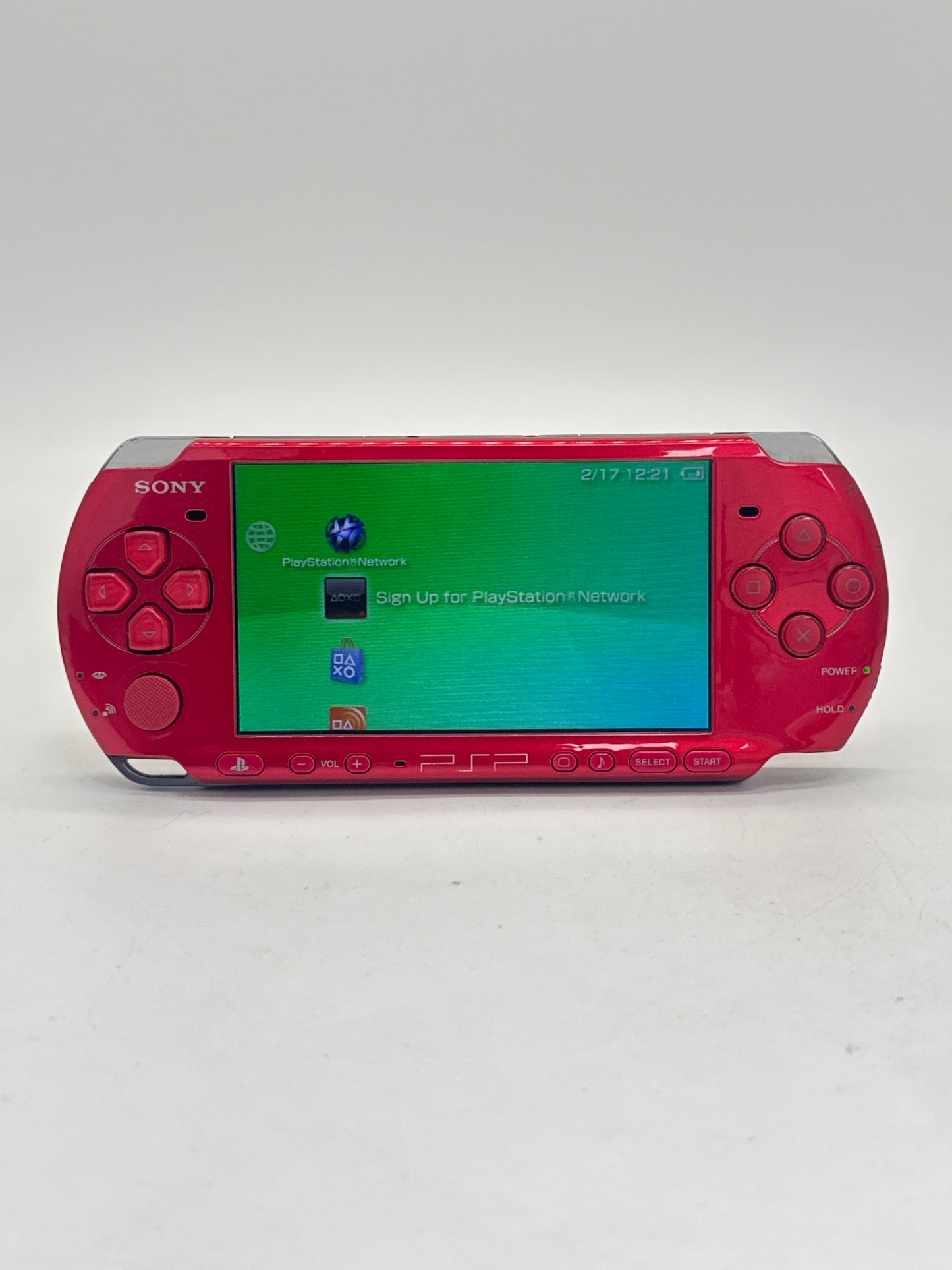 Sony PlayStation Portable PSP-3000 Red Console #365 w/2400mAh Battery & Charger