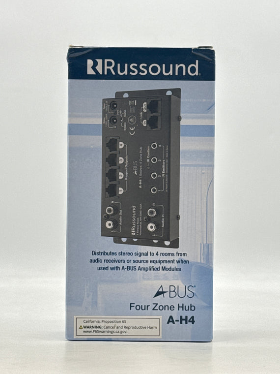 Russound A-H4 ABUS 4-Zone 1-Source Surface Mount Audio Hub - New