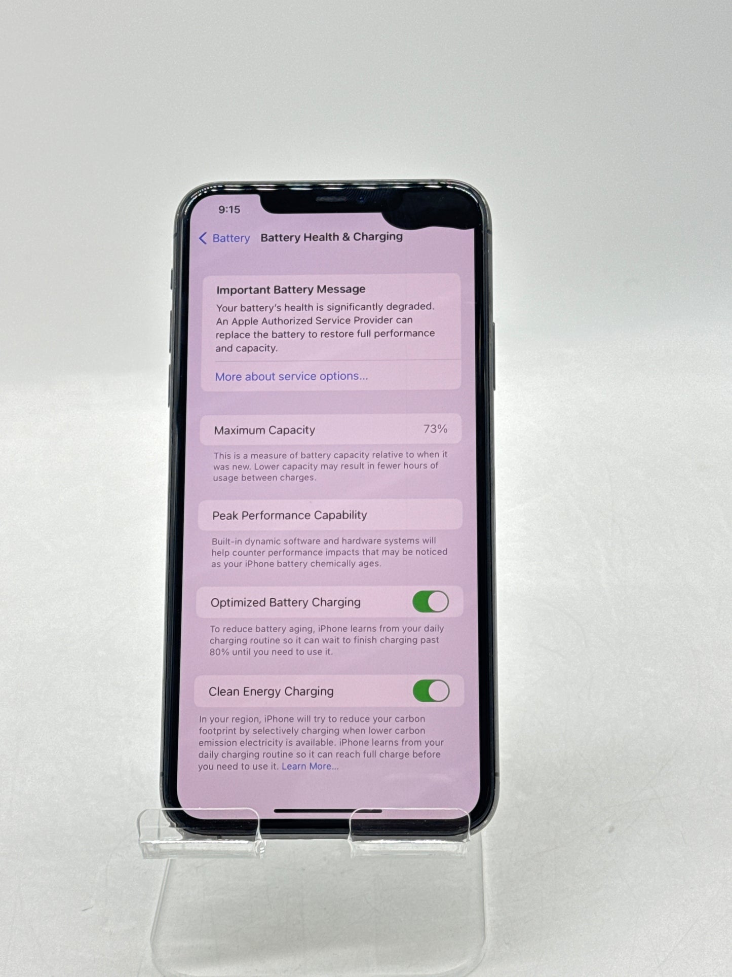 US Cricket Apple iPhone 11 Pro Max A2161 64GB Space Gray - Cracked Back Read!