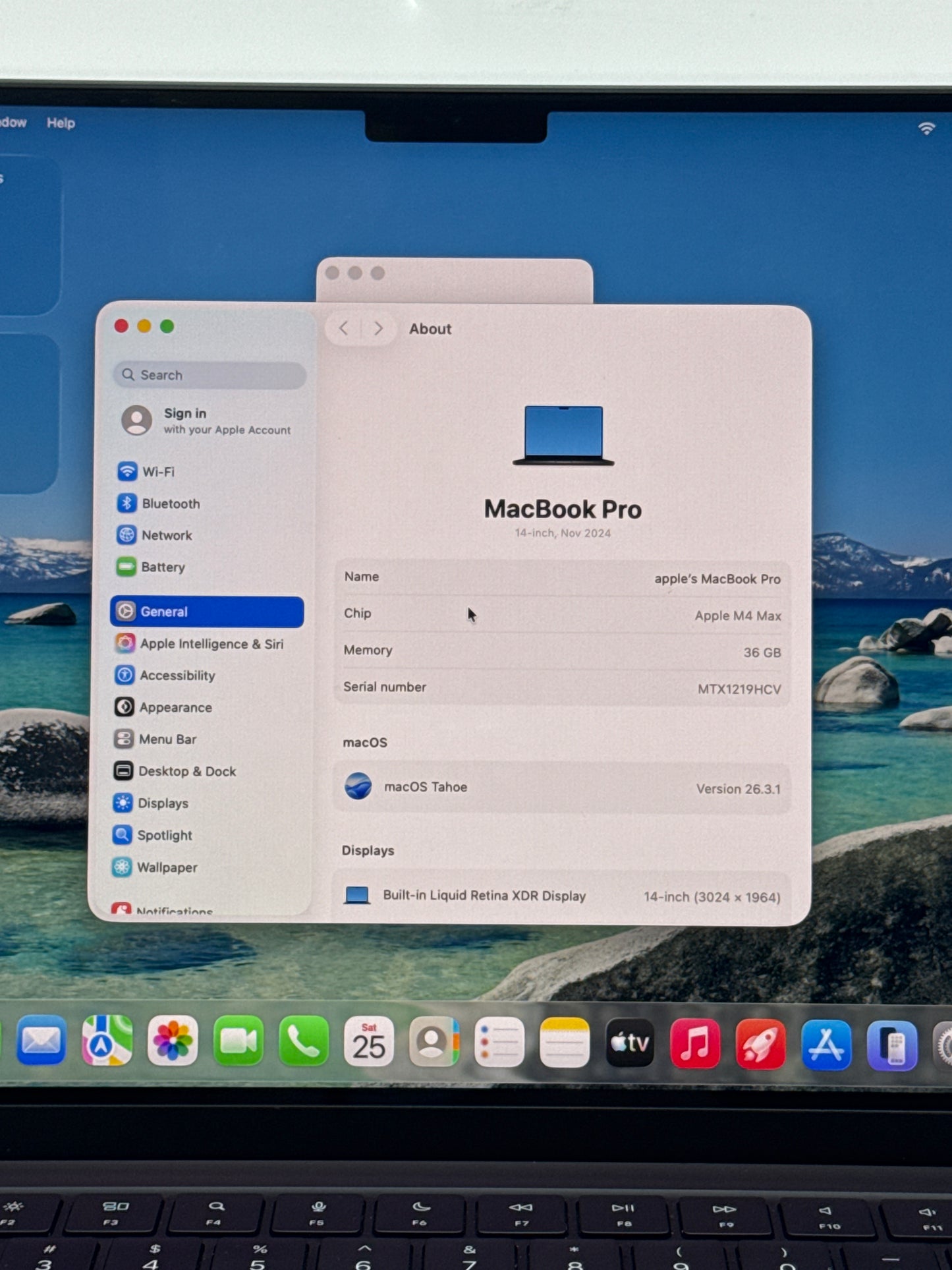 2024 Apple MacBook Pro 14.2" A3185 M4 Max 14C-CPU 32C-GPU 36GB RAM 1TB SSD