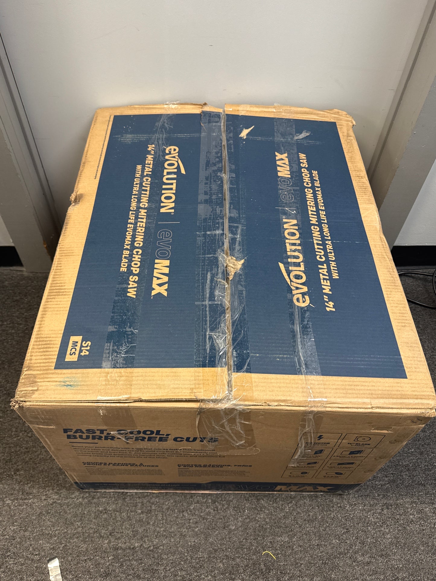 Evolution S14MCS: Metal Cutting Mitering Chop Saw With 14 in. EVOMAX14ST Blade