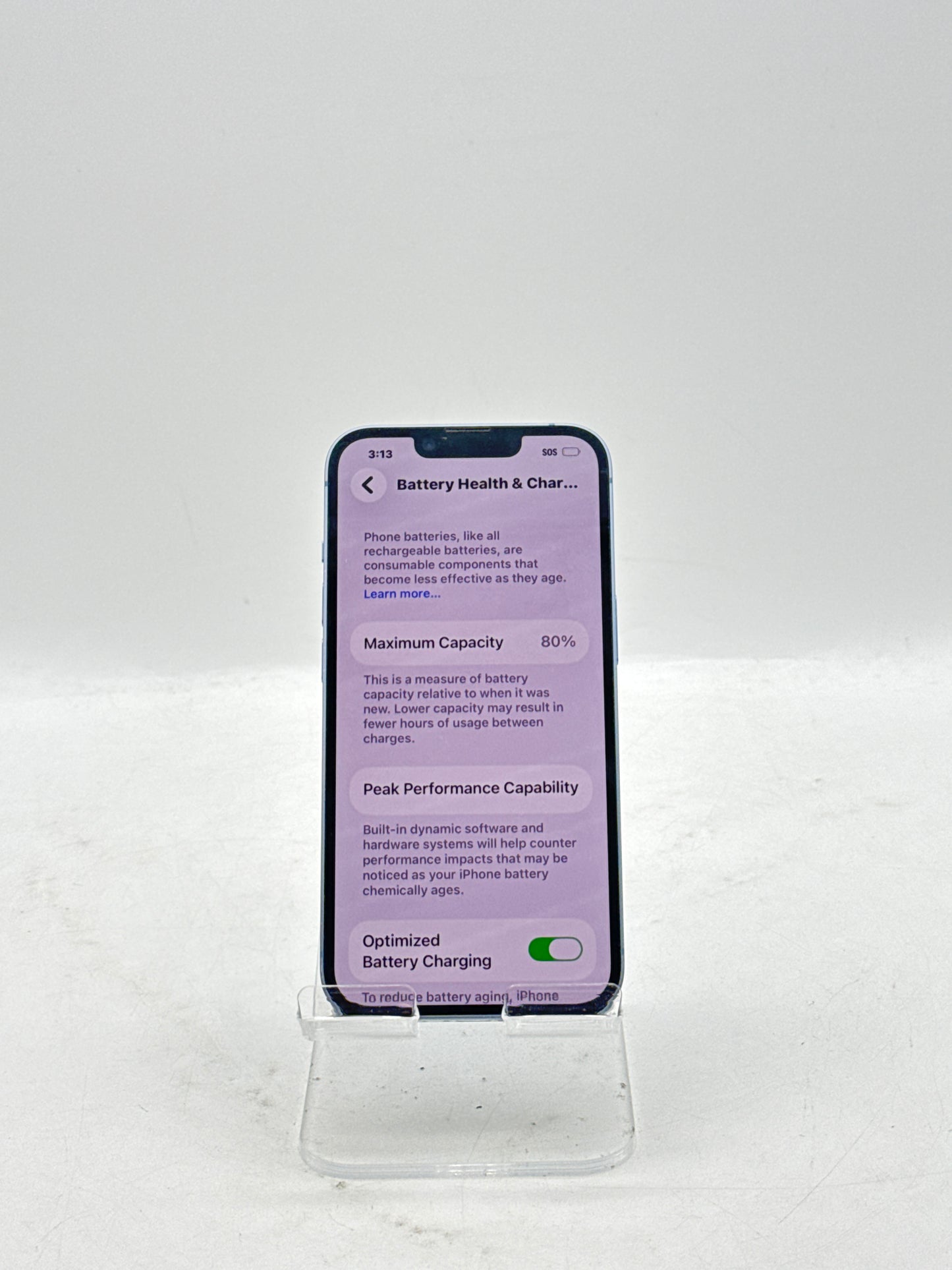 Unlocked Apple iPhone 14 A2649 128GB Blue BH 80%