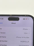 Unlocked Apple iPhone 14 Pro Max A2651 128GB Space Black - Cracked Screen image 4