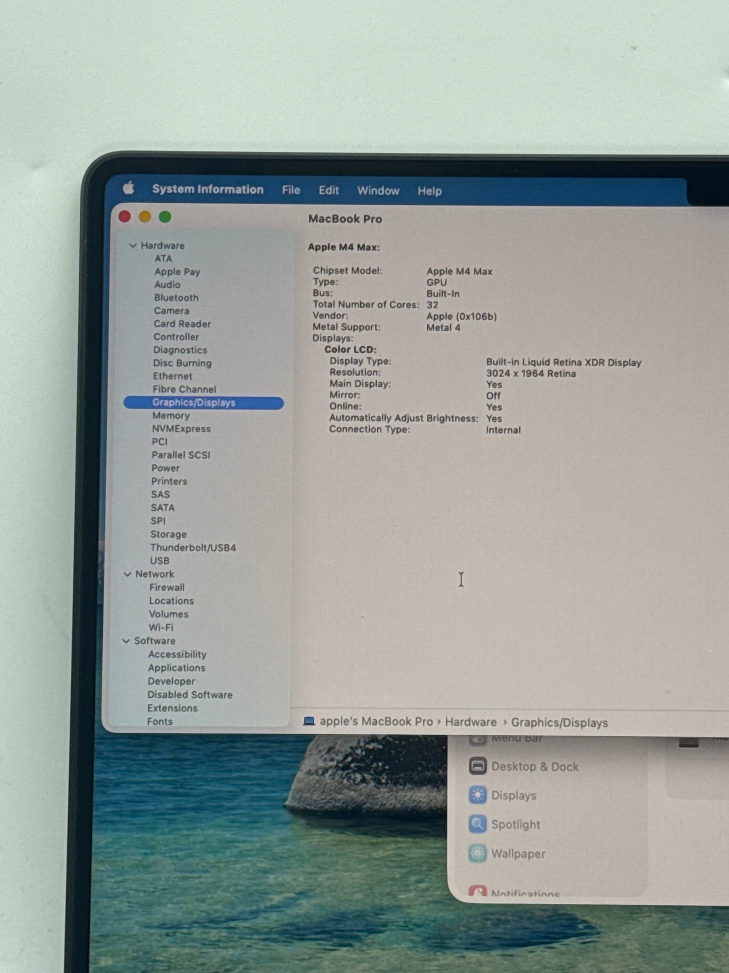 2024 Apple MacBook Pro 14.2" A3185 M4 Max 14C-CPU 32C-GPU 36GB RAM 1TB SSD