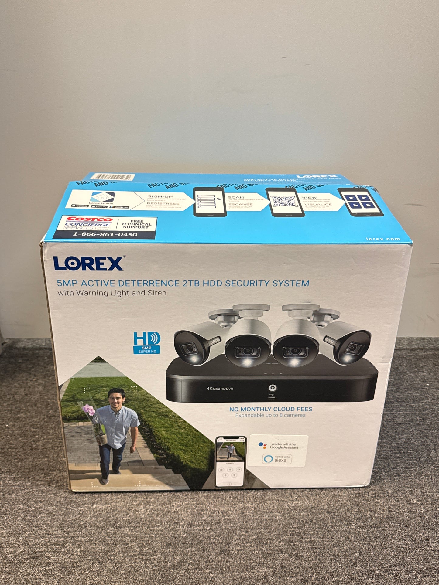 Lorex TD81825A4-E 8-Channel 2TB DVR 4-4k Bullet Camera Security System - New Open Box