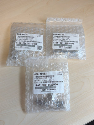 New Shimadzu 638-40152 FITTING TEE 6*6*1/8(B-T) - Lot of 3