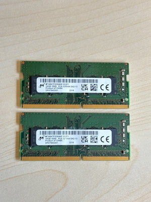 Micron 32GB (16GBx2 )1Rx8 PC4-3200AA-SA2-13 MTA8AF2G64HZ-3G2F1 SO-DIMM RAM