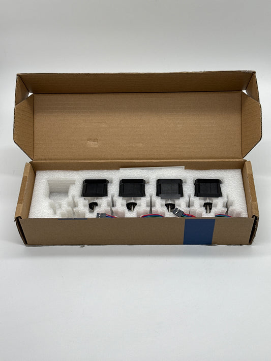 4 pcs Stepper online Printer Motor 12-24VDC 1.8° 4-Wire Bipolar Black - New in Open Box