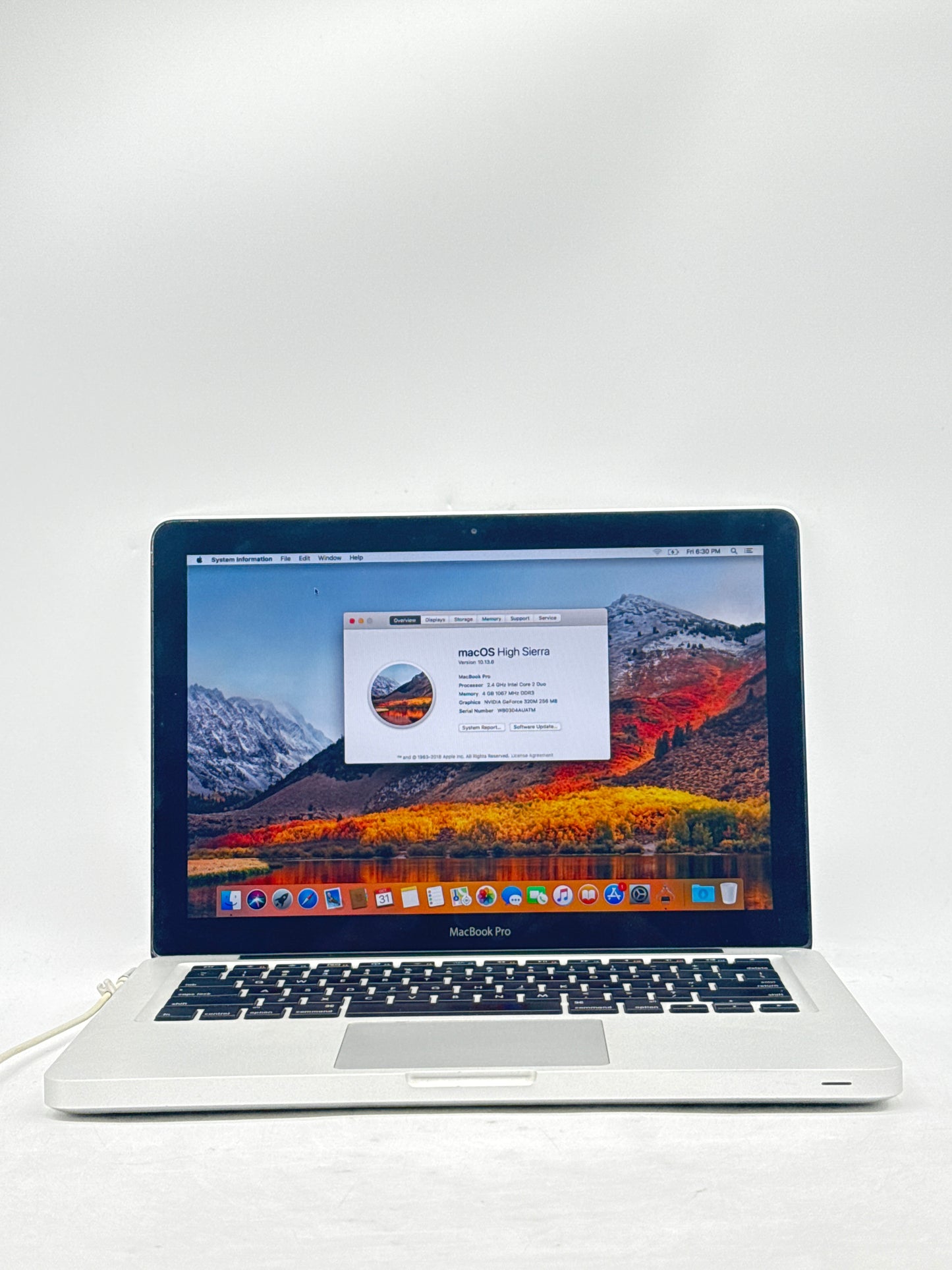 2009 Apple MacBook Pro 13.3" A1278 Intel Core 2 Duo 4GB RAM 250GB HDD