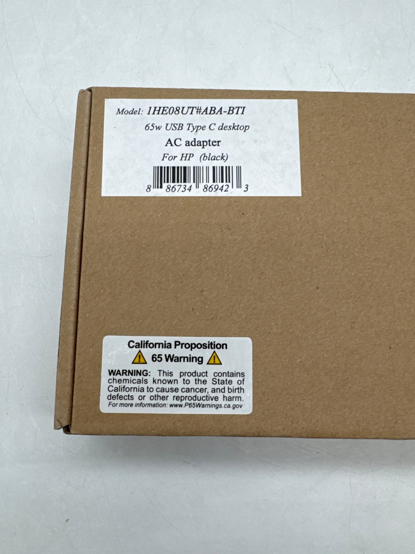 New 1HE08UT#ABA-BTI 45W USB Type C Desktop AC Adapter for HP, Black - Lot of 10