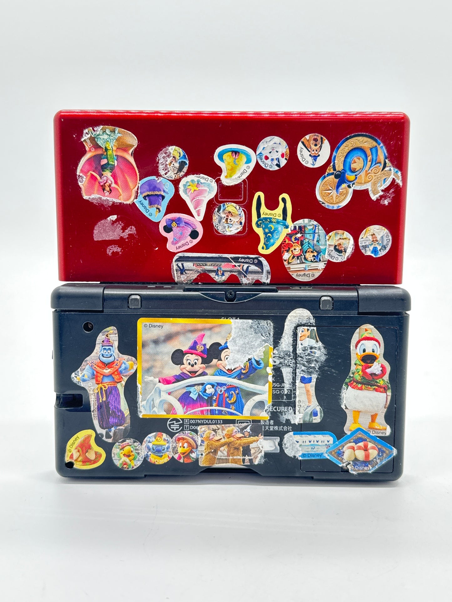 Nintendo DS Lite USG-001 Crimson Red Black Console #53 Exterior Stickers