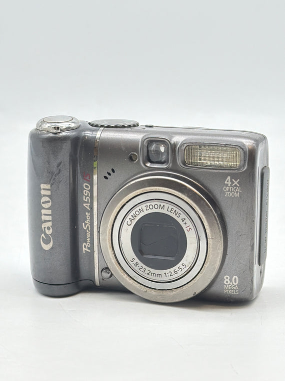 Canon PowerShot A590 IS 8.0MP 4X Zoom Digital Camera - Cracked Not Working
