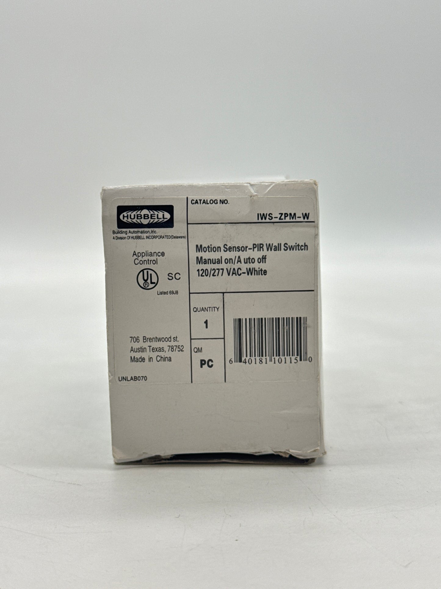 New HUBBELL IWS-ZPM-W Motion Sensor PIR Wall Switches