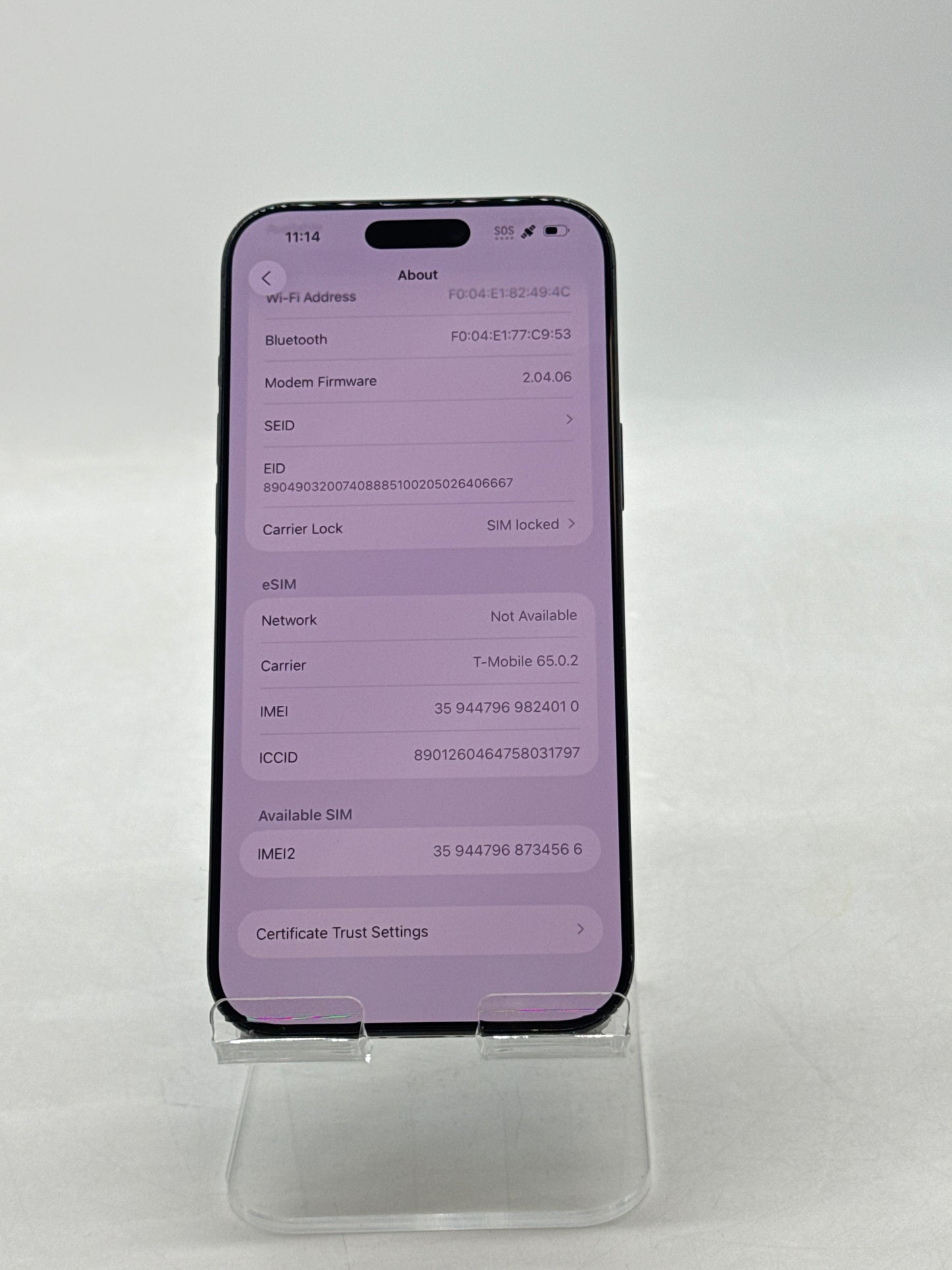 T-Mobile Apple iPhone 16 Pro Max A3084 256GB Black Titanium - Cracked Back