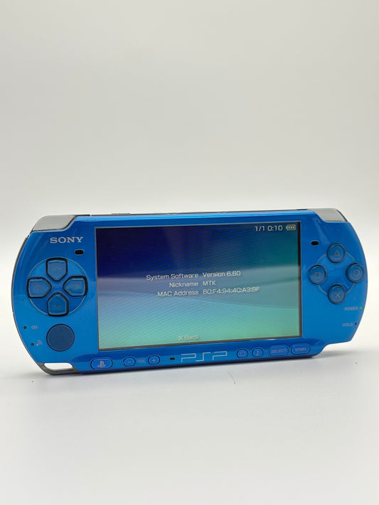 Sony PSP-3000 Vibrant Blue Console #216 w/2400 mAh Battery