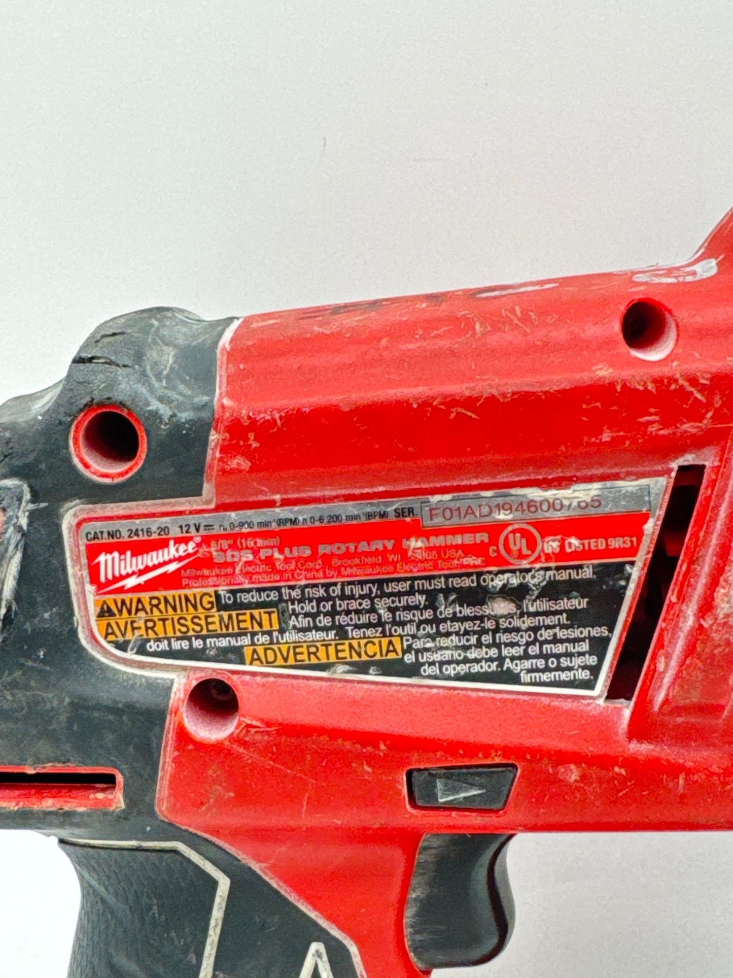 Milwaukee 2416-20 M12 Fuel 5/8" SDS Plus Rotary Hammer With Battery & Charger